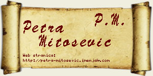 Petra Mitošević vizit kartica